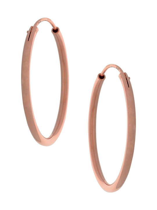 Prince Silvero Earrings Hoops made of Silver Go...