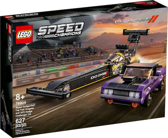 LEGO Speed Champions Mopar Dodge/SRT Top Fuel Dragster и 1970 Dodge Challenger T/A за 8+ години