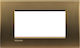 Legrand Bticino Living Light Switch Frame 4 Positions Horizontal Installation 4 Elements in Bronze Color LNA4804BZ