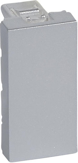 Legrand Mosaic Switch Cover Silver για Κενή Θέση 1 Στοιχείου 079270