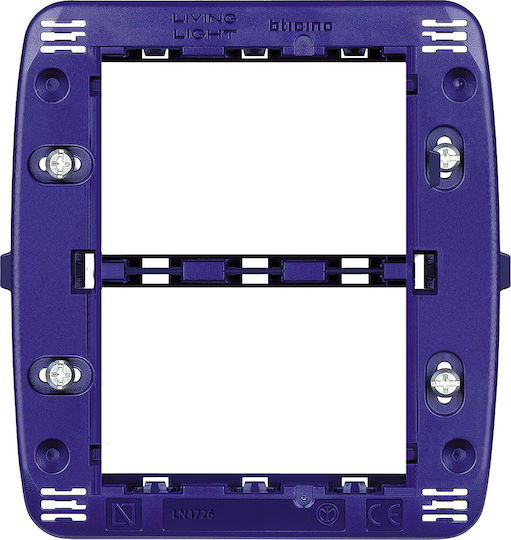 Legrand Living Light Switch Support Base 3+3 Elements with Screws in Blue Color LN4726
