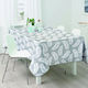 Flamingo Palm Polyester Stain Resistant Checkered Tablecloth Grey 150x150cm