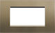 Legrand Bticino Living Light Switch Frame 4 Positions Horizontal Installation 4 Elements in Copper Color LNA4804SQ