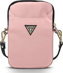 Guess Nylon Triangle Logo Tasche Stoff Rosa (Universal 8") GUE772PNK