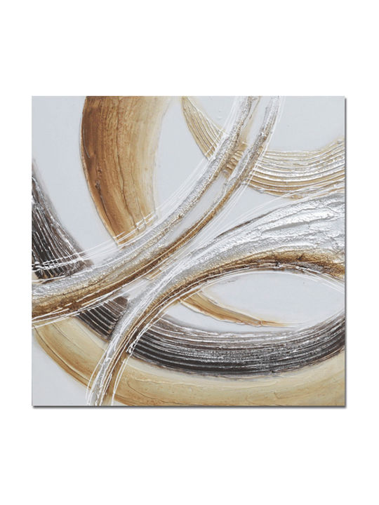Karvounis Abstract Circles Painting on Canvas 50x50cm
