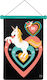 Scratch Europe Set with Target & Darts Children's Magnetic Target 2 Sides with 6 Darts - Unicorns
