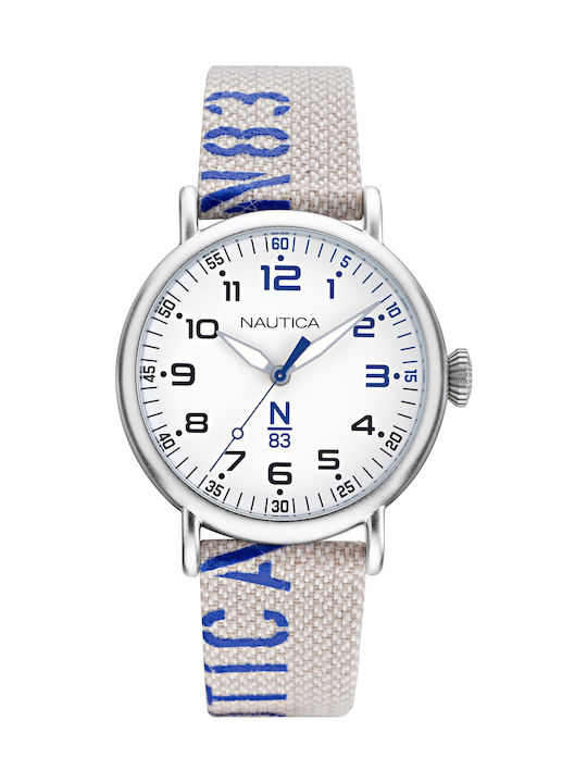 Nautica N83 Loves The Ocean Watch Battery with Fabric Strap