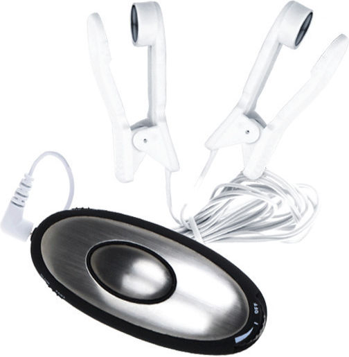 Rimba Electro Sex Kit With Massager & 2 Nipple Clips für Elektrostimulation in Lila Farbe