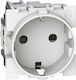Legrand Living Now Единичен Мортис Πρίζα Ρεύματος 2P+G Бяла 1бр