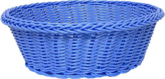 Art et Lumiere Brotkorb aus Rattan Blau 24x24x8cm