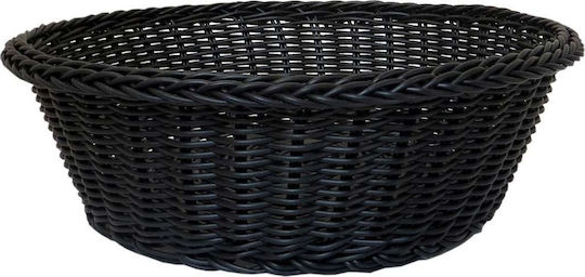 Art et Lumiere Brotkorb aus Rattan Schwarz 27x27x9cm