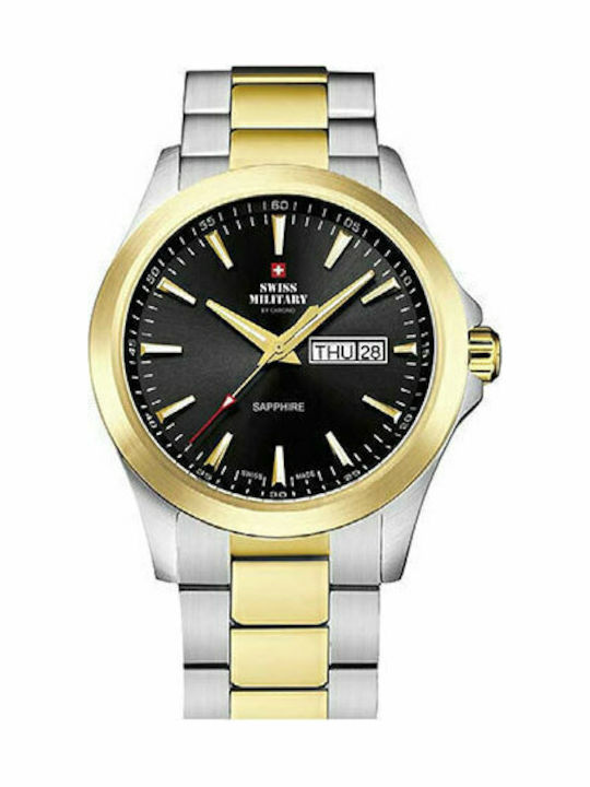 Swiss Military by Chrono Мъжки часовник 42mm Хронограф На батерия с Метална гривна