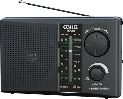 CMiK MK-18 Retro Tabletop Radio Electric Black