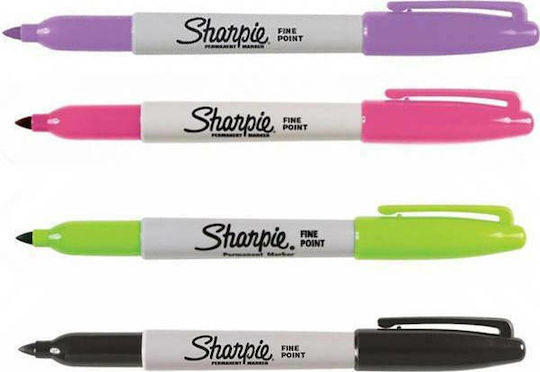 Sharpie Fine Permanent Markers 0.9mm Multicolour 4pcs
