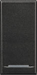 Legrand Bticino My Home Lighting Front Plate Switch Black με Ένδειξη HS4915