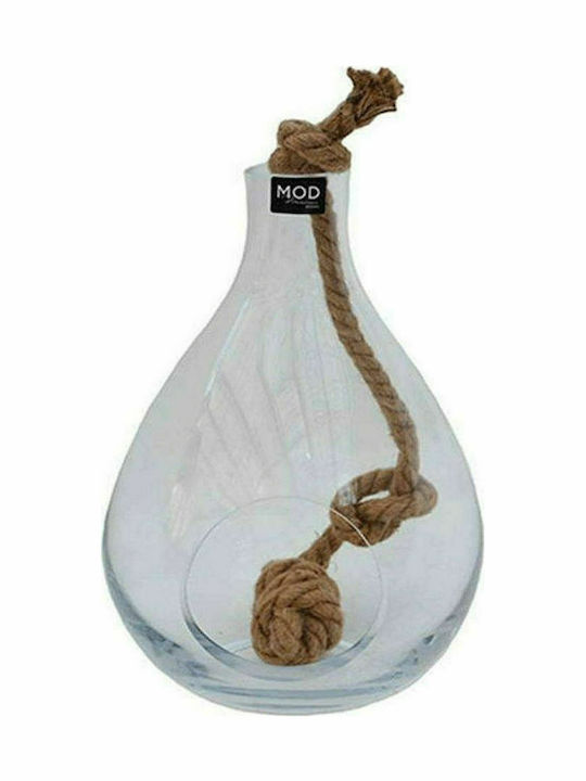 Atmosphera Κηροπήγιο για Ρεσώ Γυάλινο Διάφανο 21.5x21.5x30.5εκ.