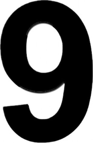 Zogometal 932 Placă cu Număr 9 în Negru Culoare 7cm 932