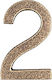 Roline 460 Sign with Number in Gold Color Antiq...