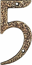 Roline 461 Πινακίδα με Αριθμό 5 σε Χρυσό Χρώμα 10cm 461 Roline 461 Πινακίδα με Αριθμό 5 σε Χρυσό Χρώμα 10cm 461