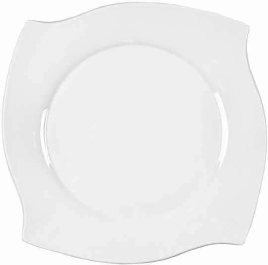 Art et Lumiere Roma Plate Shallow Square made of Porcelain White 30.5x30.5cm Art et Lumiere Roma Plate Shallow Square made of Porcelain White 30.5x30.5cm