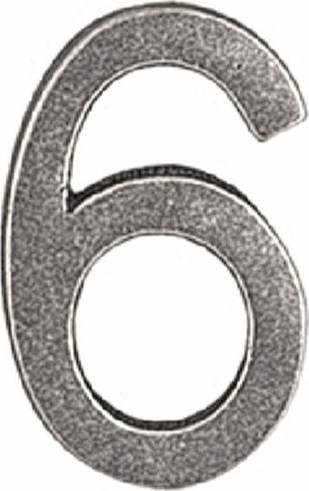 Roline 460 Табела с Число 6 в Сребрист Цвят 5.5см 460