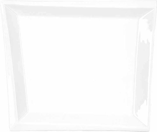 Art et Lumiere Diagonal Teller Untiefe Rechteckig aus Porzellan White 26x22cm