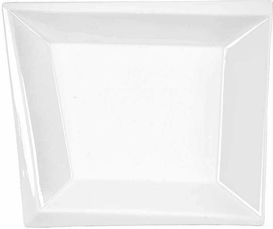 Art et Lumiere Diagonal Teller Suppe Rechteckig aus Porzellan Weiß 25x20cm