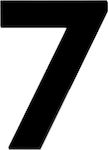 Zogometal House Number 7 Sign Black 12cm Matt