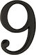 Zogometal House Number 9 Sign Black 12cm