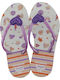 Kids' Flip Flops Purple Hearts
