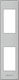 Legrand Bticino Living Light Switch Frame 2 Positions Vertical Installation 1+1 Element in Silver Color LND4812TE