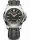 Victorinox I.n.o.x Ανδρικό Ρολόι 43mm Μπαταρίας με Μαύρο Δερμάτινο Λουράκι