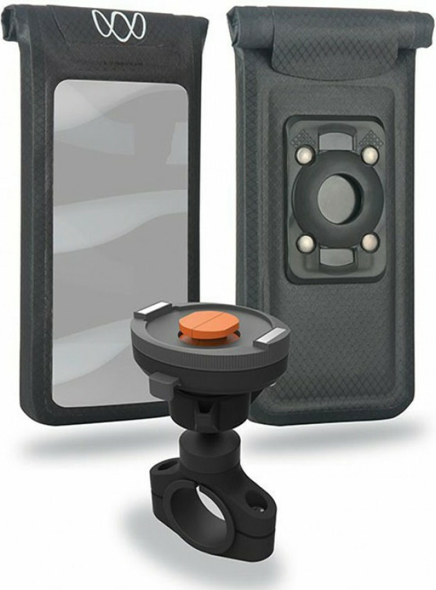 Extended Scooter Mirror Mount & TiGRA FITCLIC NEO U-DRY Case for Mobile devices (sku 46712)