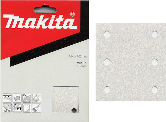 Makita Sanding Sheets Palm Sander Sanding Sheet K240 with Holes 102x114mm Set 10pcs