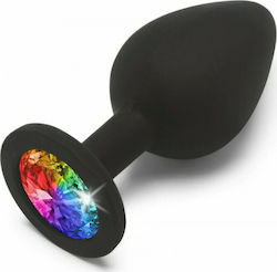 ToyJoy Rainbow Booty Jewel Πρωκτική Σφήνα Medium Medium Μαύρη 8cm ToyJoy Rainbow Booty Jewel Πρωκτική Σφήνα Medium Medium Μαύρη 8cm