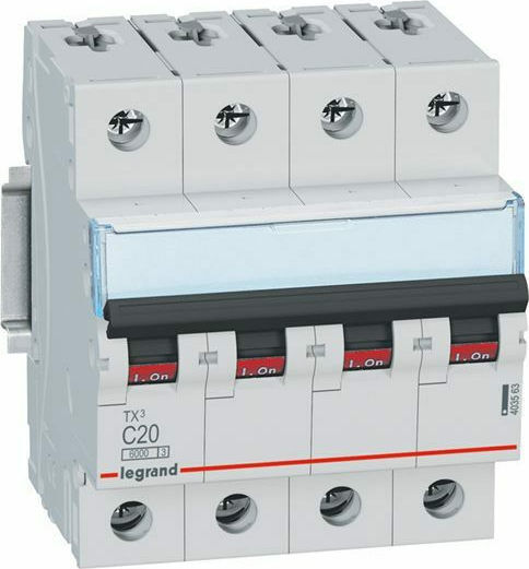 Legrand Automatic Circuit Breaker 25A Four-pole AC 403419