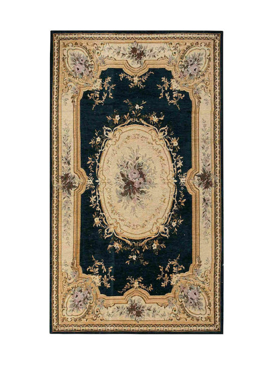 Silk Fashion Rug Rectangular Blue