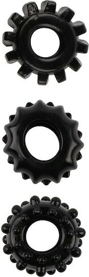 Dream Toys All Time Favorites Set of 3 Cockrings Black