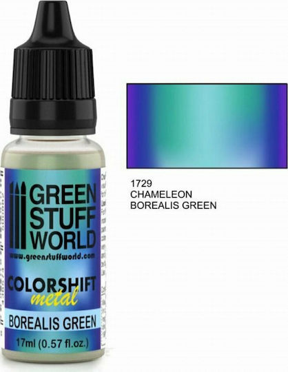 Green Stuff World Colorshift Metal Vopsea Pentru Modelare Verde 17ml
