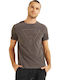 Guess Herren T-Shirt Kurzarm Braun