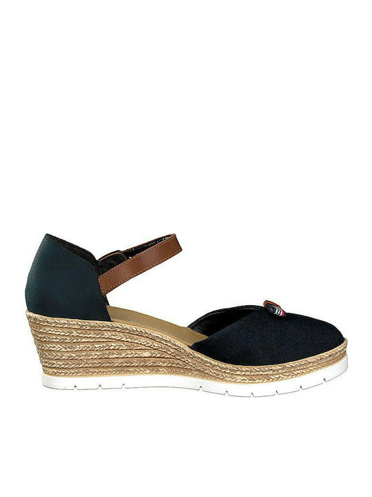 Anatomic Women's Platform Espadrilles Navy Blue