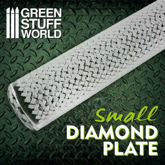Green Stuff World Small Diamond Plate Ανάγλυφος Πλάστης Μοντελισμού 1τμχ