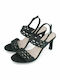 Menbur Fabric Women's Sandals Black