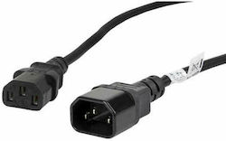 Lanberg IEC C13 - IEC C14 Кабел 1.8м Черен (CA-C13E-11CC-0018-BK)