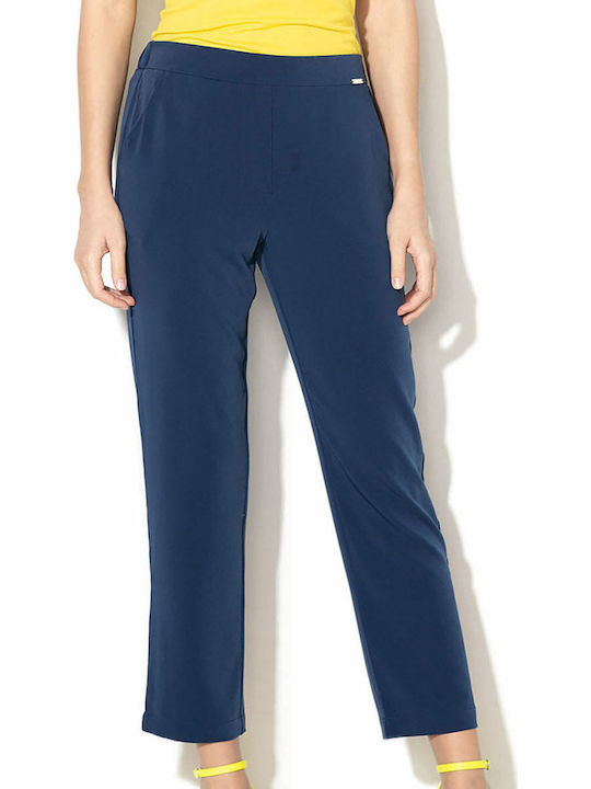 Eleanor Damen Stoff Hose Blau