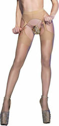 Chilirose Lycra Garter Stockings Sexy Socks Beige