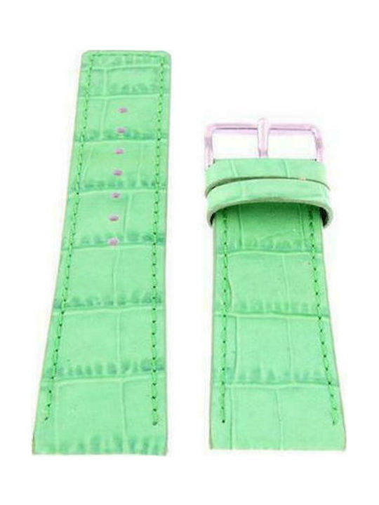 Tzevelion ART521 Leather Strap Πράσινο Ανοιχτό ...
