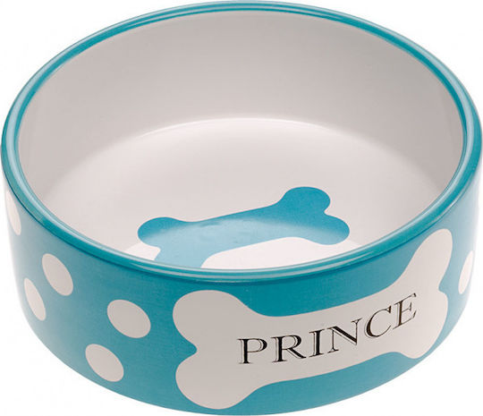 Ferplast Thea Prince Ceramic Bowl Food & Water for Dog 300ml in Blue Color 71098399