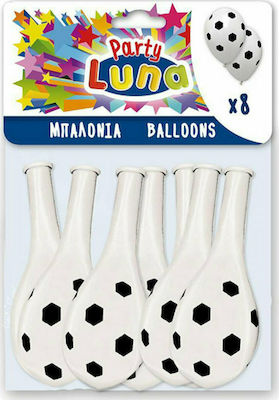 Set of 8 Balloons Latex White 32cm