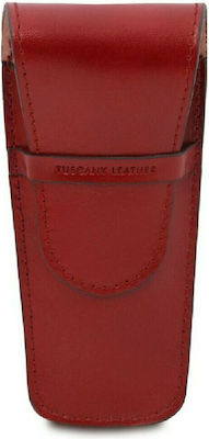 Tuscany Leather TL142130 Δερμάτινη Θήκη για 2 Στυλό σε Κόκκινο χρώμα